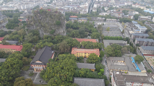 广西桂林独秀峰王府5A景区航拍视频视频