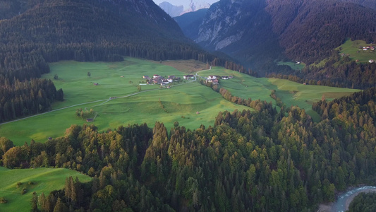 Austrian地貌的空中视图视频