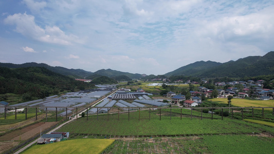 山川丘陵美丽乡村田园航拍 视频