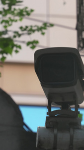 城市街头交通天眼治安警用摄像头素材摄像机视频