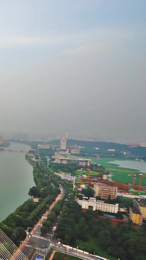 武汉汉江两岸风光和月湖桥交通视频武汉宣传片20秒视频