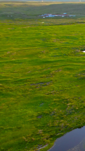 5k航拍夕阳西下草原上蜿蜒的河流九曲湾新疆草原29秒视频
