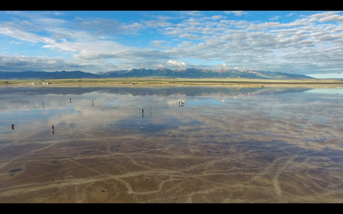 青海茶卡盐湖景区4K航拍视频视频