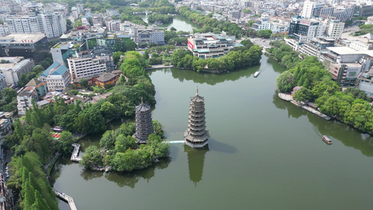 广西桂林旅游景区山水风光航拍视频