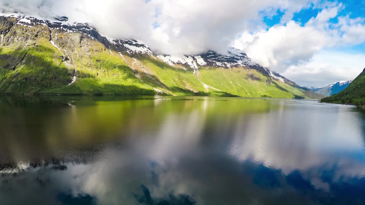 来自美丽的自然映射湖水视频