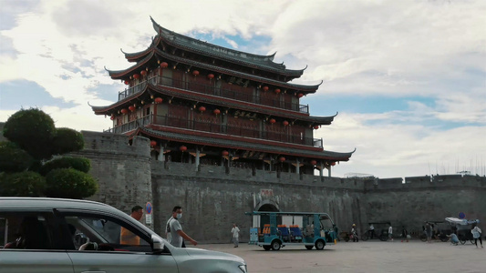 潮州古城建筑广济楼风景延时合集视频