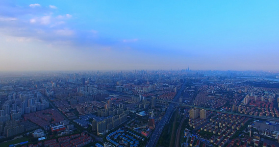 上海城市天际线[中小城市]视频