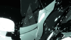 玻璃碎片碎裂运动19秒视频