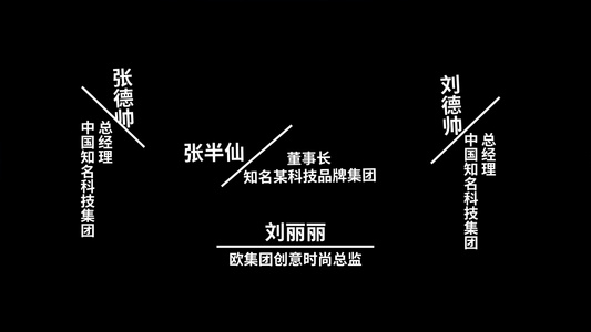 白色简洁人名条设计pr模板视频