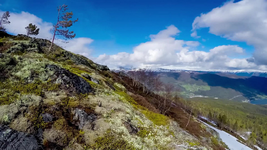 美丽的自然山脉景象视频
