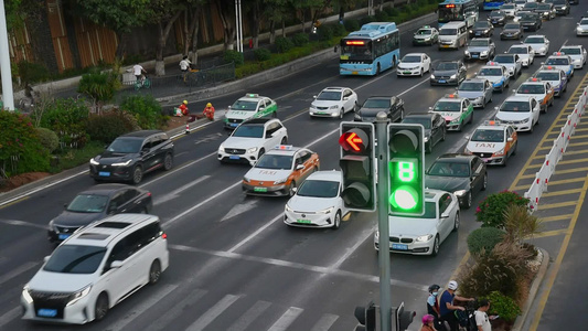 城市道路交通车流视频