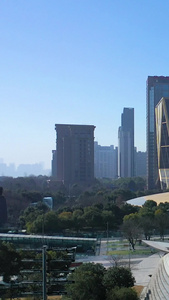 多角度航拍杭州钱江新城CBD高楼地标建筑群合集视频