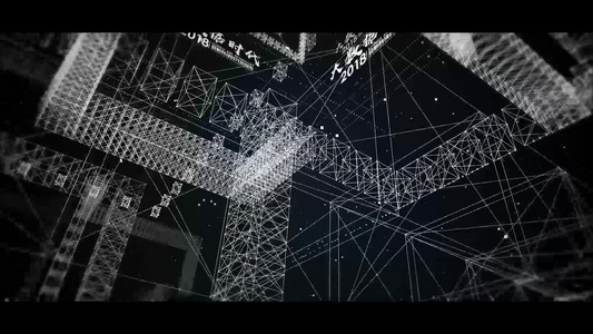 震撼科技三维建筑3D模板视频