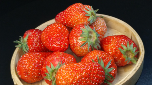 新鲜健康生态有机草莓美食蔬果4K视频拍摄视频