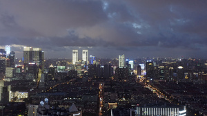 上海城市天际线航拍14秒视频