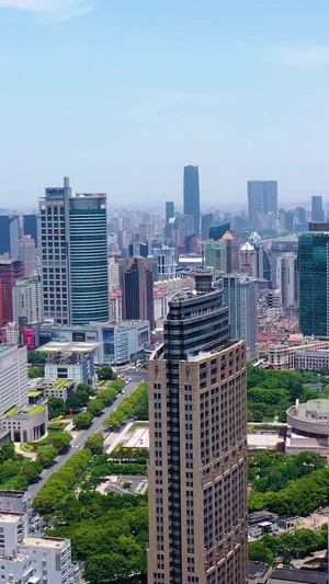航拍上海城市风光 延安高架78秒视频