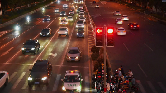 城市道路交通车流视频