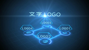 AE企业合作科技感片头LOGO模板10秒视频