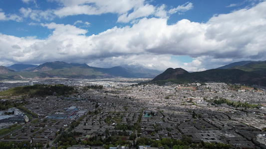 航拍云南丽江古城5A景区 视频