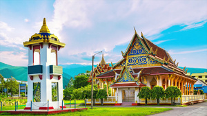 唯美泰国甲米佛教寺庙旅游宣传背景视频40秒视频