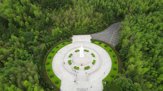 航拍福建古田会议旧址5A红色旅游景区主席园视频