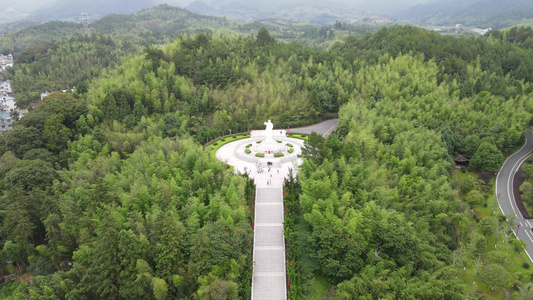 航拍福建古田会议旧址5A旅游景区视频