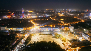 4K新疆喀什古城夜景20秒视频