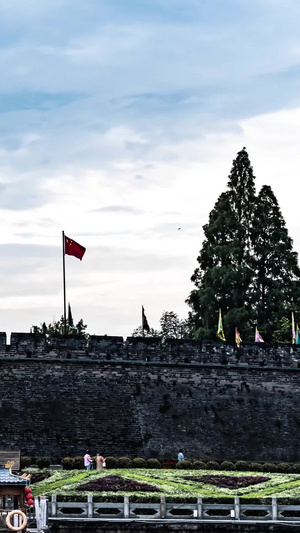 湖北荆州历史文化名城荆州古城延时摄影4A景点10秒视频