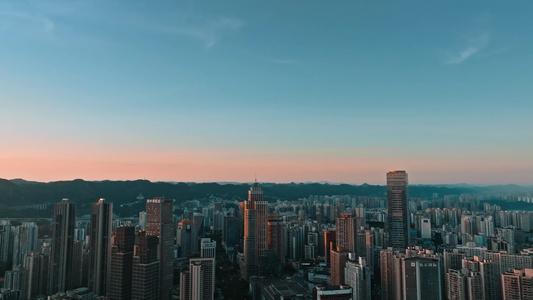 4K大气城市日出日落夜景航拍视频