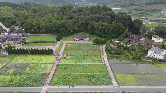 航拍福建古田会议旧址5A红色旅游景区视频