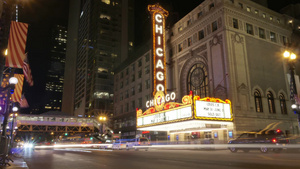 芝加哥剧院车流16秒视频