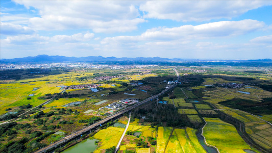 4K航拍最美乡村自然风光新农村建设视频