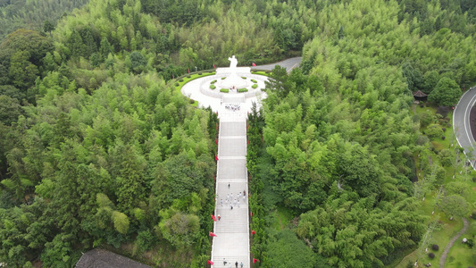 航拍福建古田会议旧址5A旅游景区主席园视频