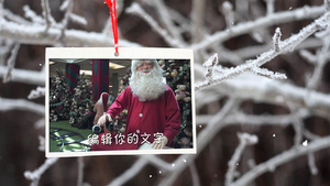 圣诞节雪花飘落视频场景照片相册ae模板76秒视频