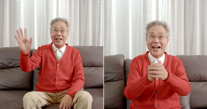 老年人春节视频通话8秒视频