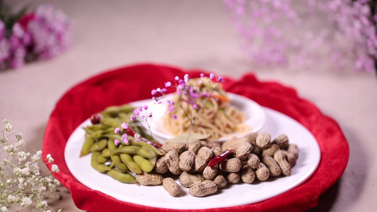 下酒菜小菜凉菜凉拌豆皮花生毛豆视频