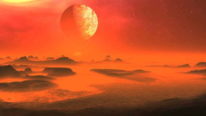 岩石和山丘外星行星是红热熔岩的一部分14秒视频