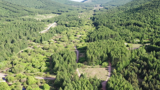 航拍绿水青山 森林视频