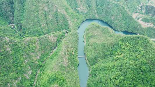 4K陕西商洛5A景区金丝峡大峡谷航拍视频视频