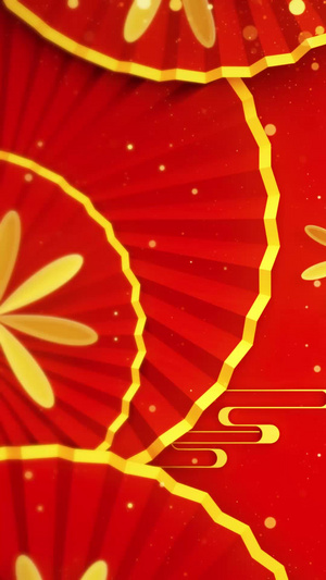 红色喜庆春字春节背景视频中国年40秒视频