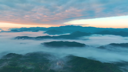 唯美禅意云雾山景视频