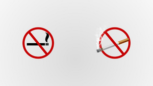 4k简约无烟日禁止吸烟元素展示30秒视频