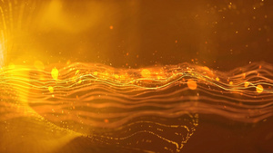 红色粒子光效波动线条素材火颗粒15秒视频