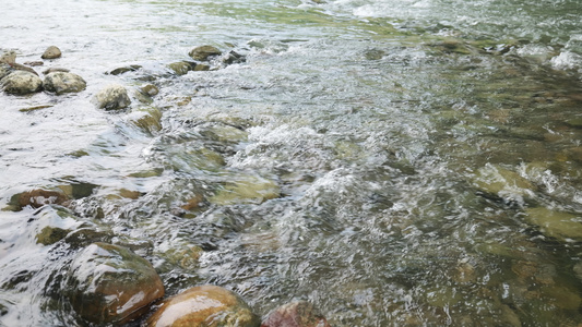 生态环保清澈的清泉小溪水流视频