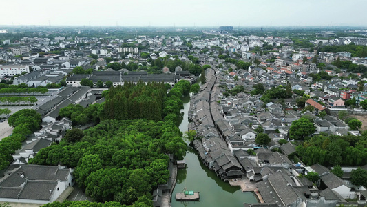 浙江乌镇西栅景区航拍视频