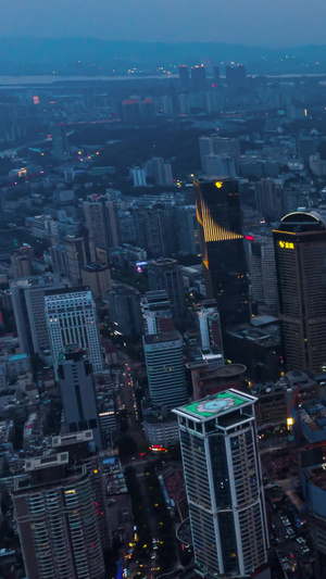 南京新街口夜景航拍3秒视频