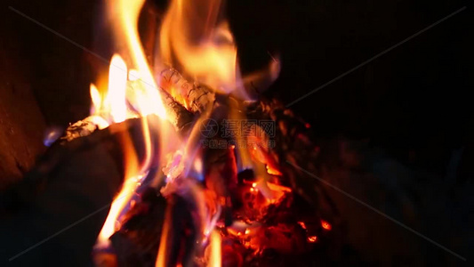  火焰 火把 火焰 燃烧 慢镜头视频