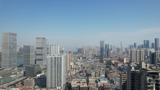 湖南长沙城市高楼大厦建筑航拍视频