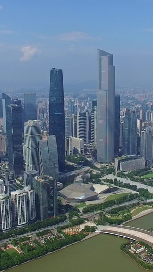 广州天河区CBD航拍广州城市7秒视频