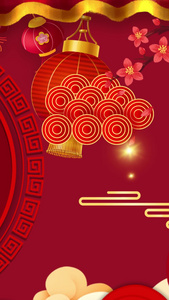 动态红色喜庆春节循环背景视频视频
